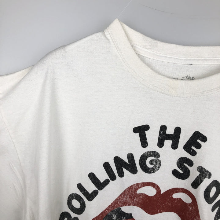 The Rolling Stones Band T-shirt, Men's XL cotton white type Vintage Second Hand