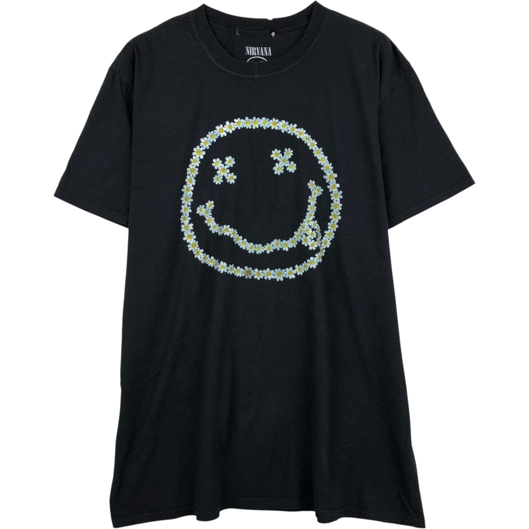 NIRVANA Nirvana Band T-shirt, Band T, Men's XL size cotton black type Vintage Second Hand