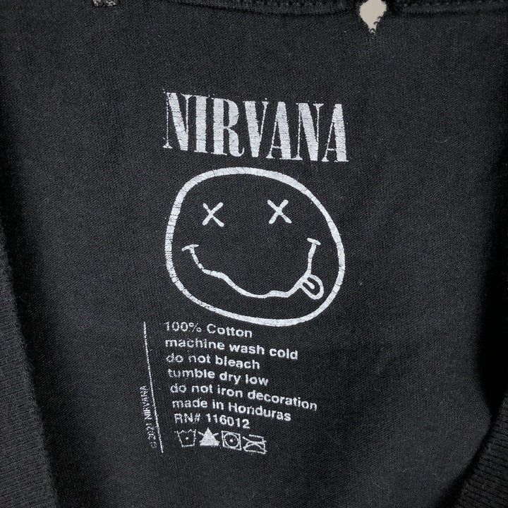 NIRVANA Nirvana Band T-shirt, Band T, Men's XL size cotton black type Vintage Second Hand