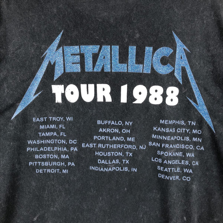 METALLICA Skull Pattern Band T-shirt Band Tee Men's M size cotton gray type Vintage Second Hand