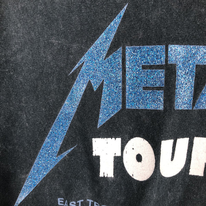 METALLICA Skull Pattern Band T-shirt Band Tee Men's M size cotton gray type Vintage Second Hand