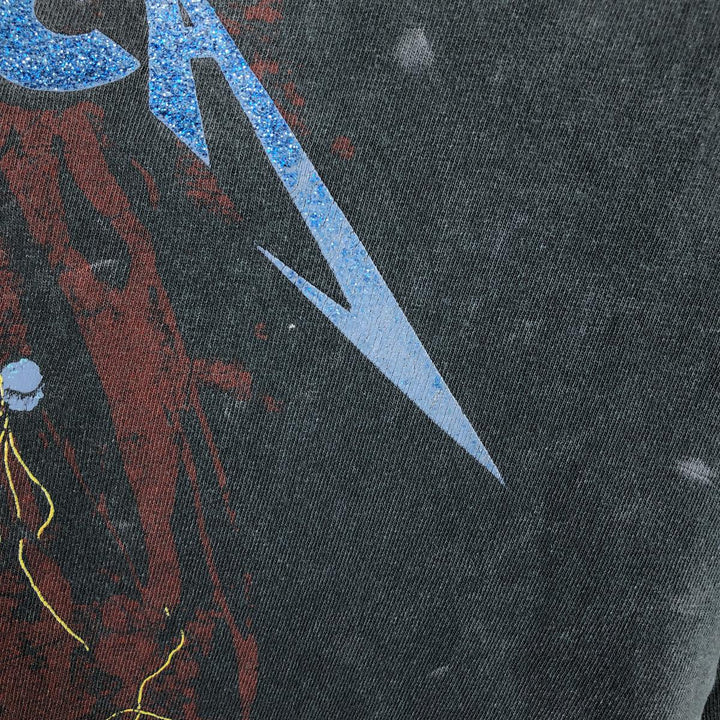 METALLICA Skull Pattern Band T-shirt Band Tee Men's M size cotton gray type Vintage Second Hand
