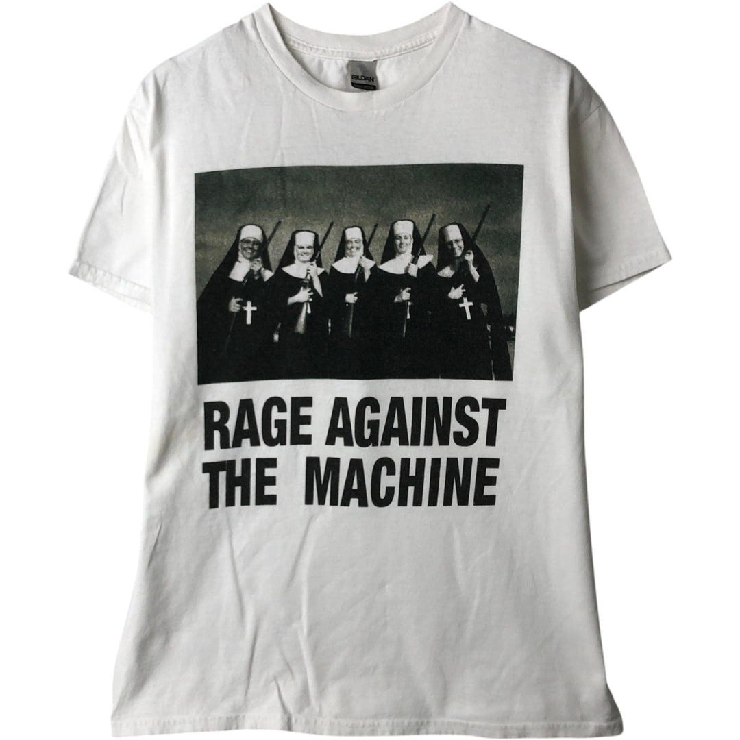 Gildan Rage Against the Machine Band T-shirt (Men's Size M) cotton white type Vintage Second Hand