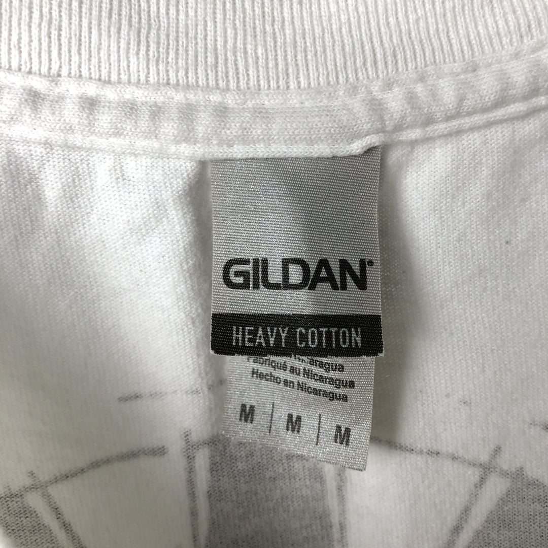 Gildan Rage Against the Machine Band T-shirt (Men's Size M) cotton white type Vintage Second Hand
