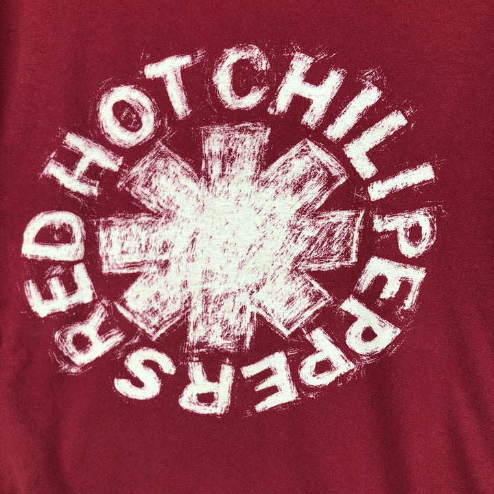 RED HOT CHILI PEPPERS Red Hot Chili Peppers Band T-shirt Band T Men's L size cotton red type Vintage Second Hand