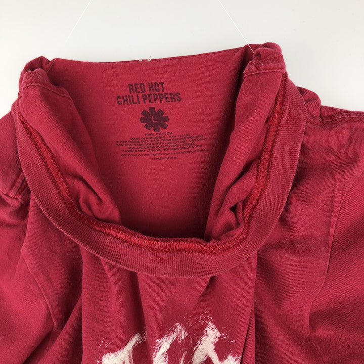 RED HOT CHILI PEPPERS Red Hot Chili Peppers Band T-shirt Band T Men's L size cotton red type Vintage Second Hand