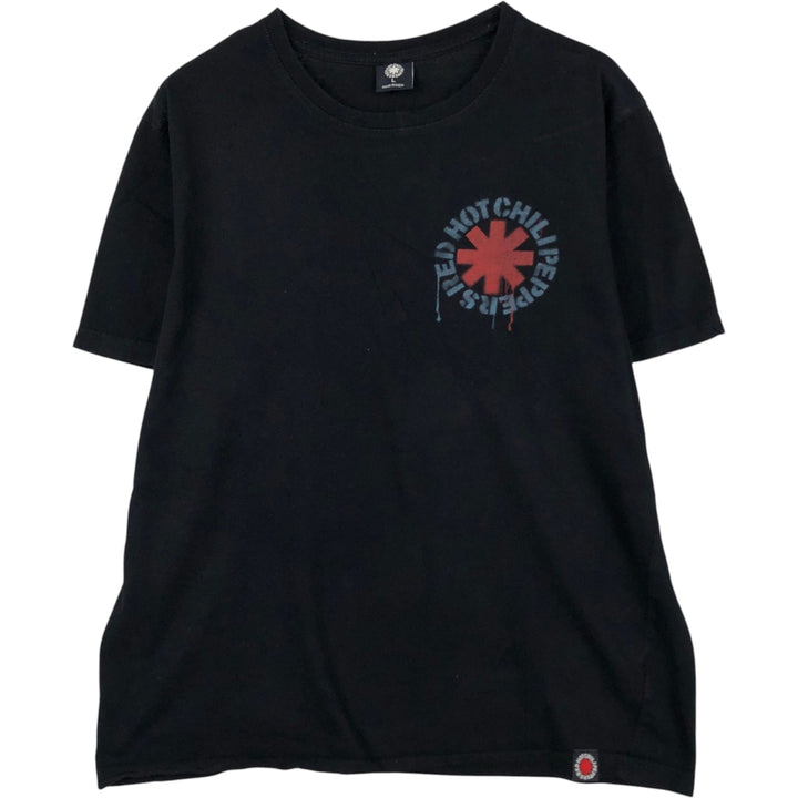RED HOT CHILI PEPPERS Red Hot Chili Peppers Band T-shirt Band T Men's L size cotton black type Vintage Second Hand