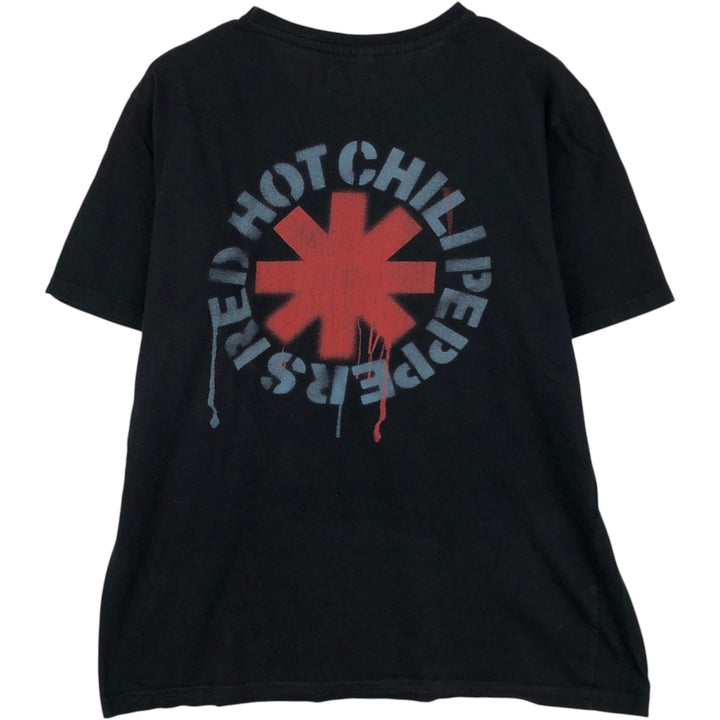RED HOT CHILI PEPPERS Red Hot Chili Peppers Band T-shirt Band T Men's L size cotton black type Vintage Second Hand