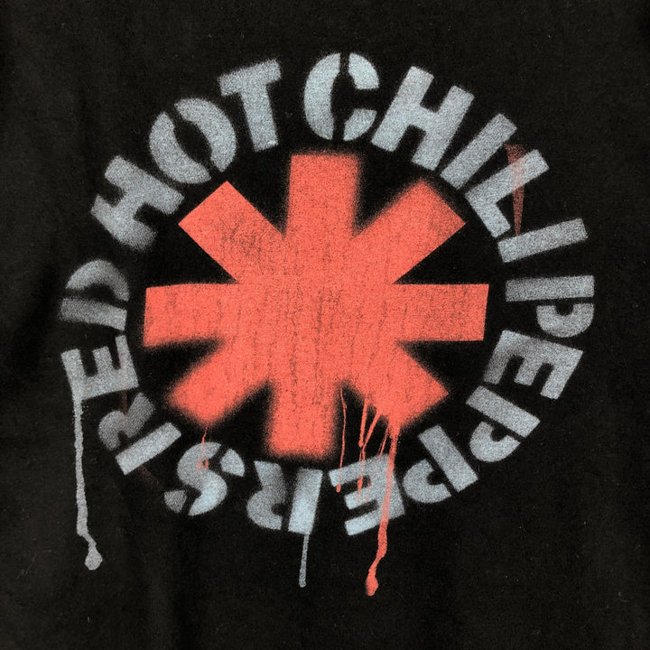 RED HOT CHILI PEPPERS Red Hot Chili Peppers Band T-shirt Band T Men's L size cotton black type Vintage Second Hand
