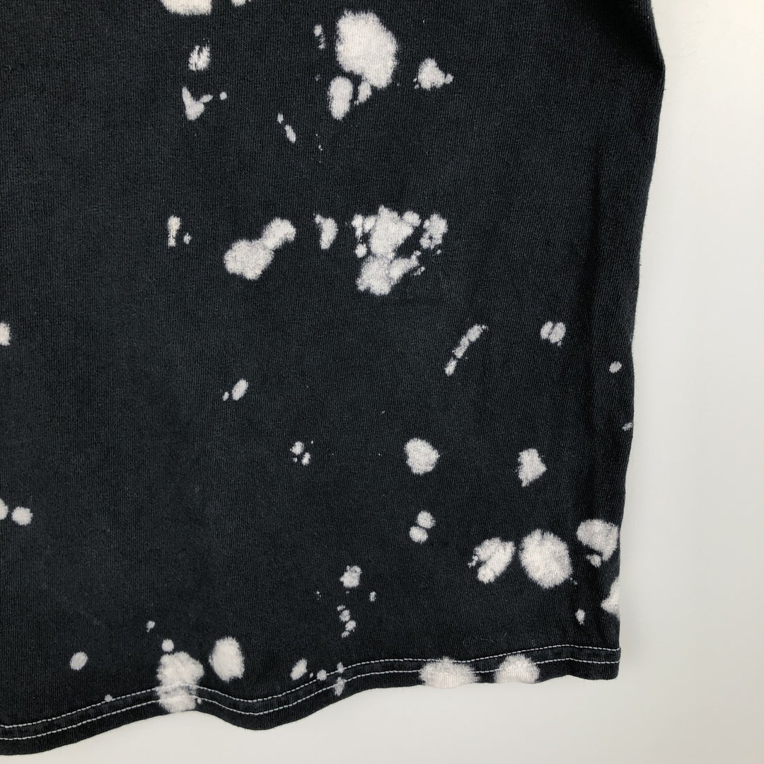 MISFITS Skull Pattern Bleached Band T-Shirt (Men's XL equivalent) cotton black type Vintage Second Hand