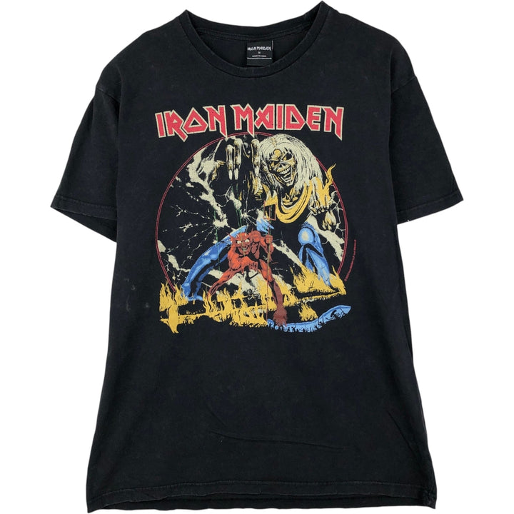 IRON MAIDEN Iron Maiden Band T-shirt Band T Men's M size cotton black type Vintage Second Hand