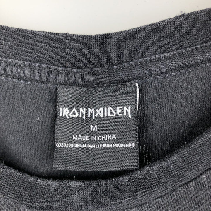IRON MAIDEN Iron Maiden Band T-shirt Band T Men's M size cotton black type Vintage Second Hand