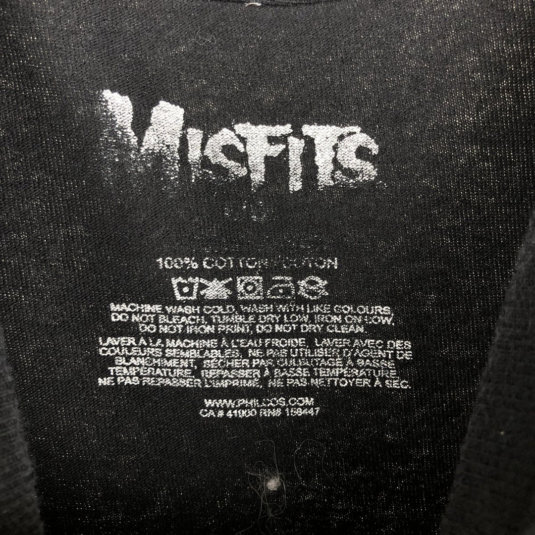 THE MISFITS Band T-shirt (Men's XL equivalent) cotton black type Vintage Second Hand