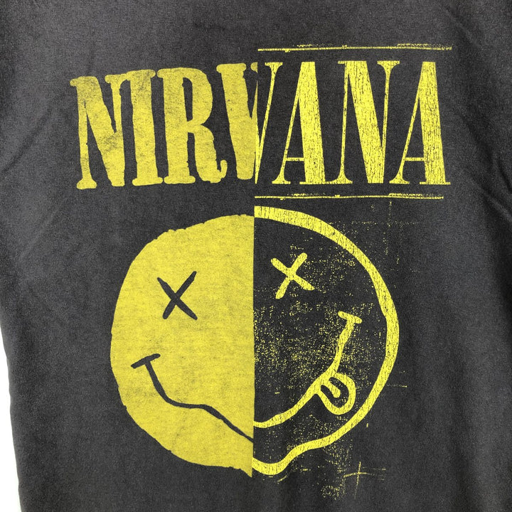 NIRVANA Nirvana Band T-shirt Band T Men's S size cotton gray type Vintage Second Hand