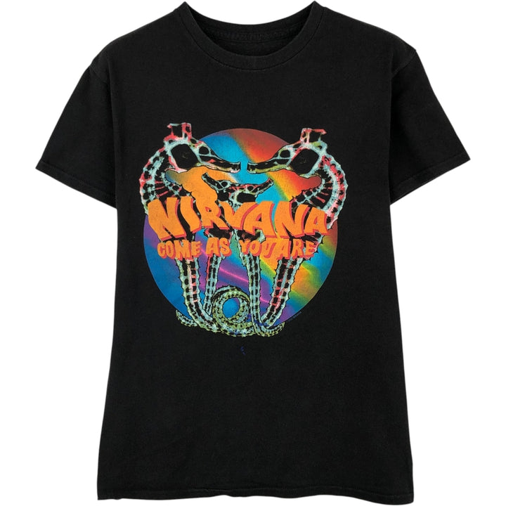 NIRVANA Nirvana Band T-shirt Band T Men's S size cotton black type Vintage Second Hand