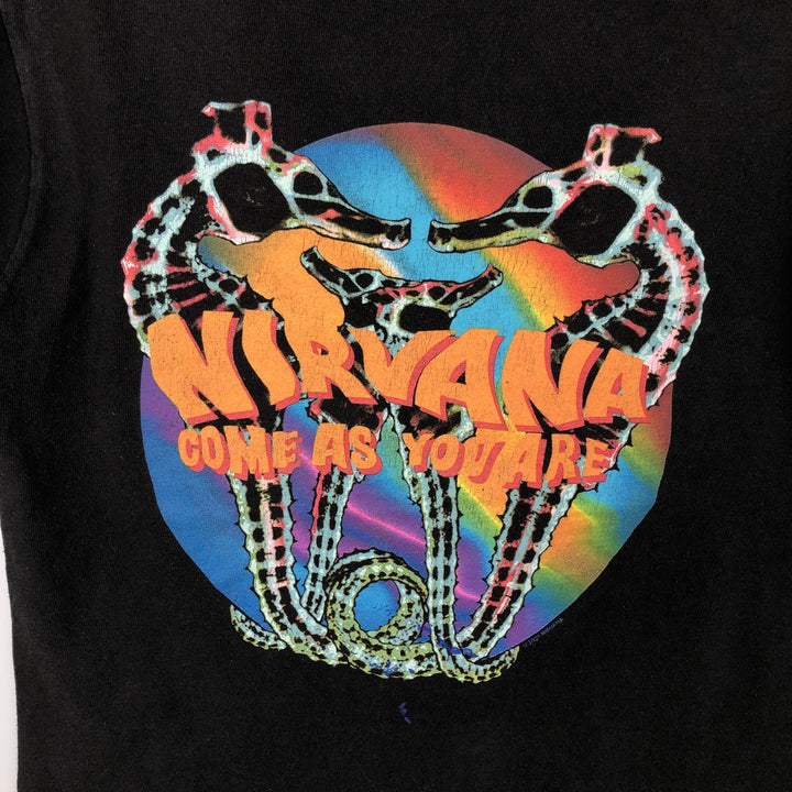 NIRVANA Nirvana Band T-shirt Band T Men's S size cotton black type Vintage Second Hand