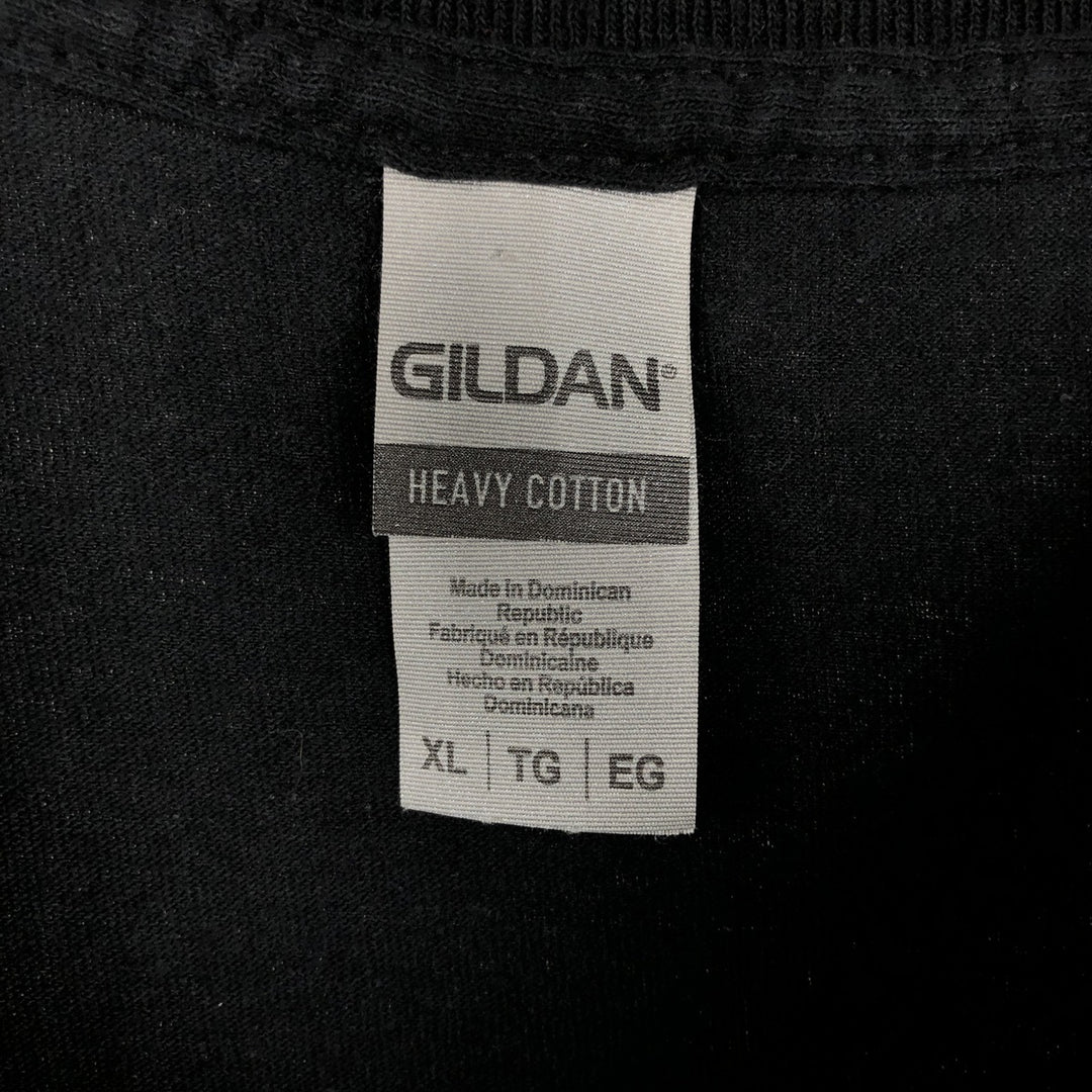 GILDAN Social Distortion Skull Pattern Band T-Shirt (Men's XL equivalent) cotton black type Vintage Second Hand