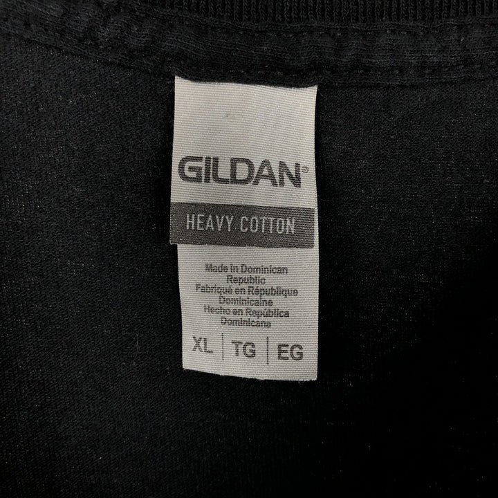 GILDAN Social Distortion Skull Pattern Band T-Shirt (Men's XL equivalent) cotton black type Vintage Second Hand