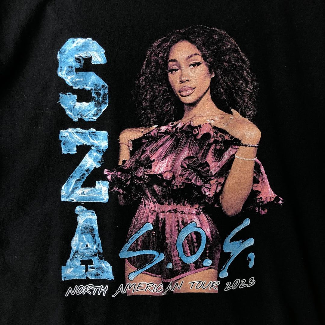 Gildan SZA Rap T-Shirt, Men's Size XL (approx.) cotton black type Vintage Second Hand