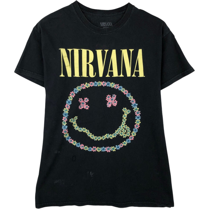 NIRVANA Nirvana Band T-shirt Band T Men's S size cotton black type Vintage Second Hand