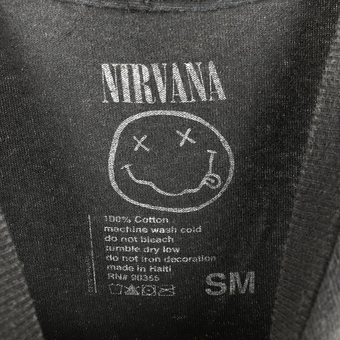 NIRVANA Nirvana Band T-shirt Band T Men's S size cotton black type Vintage Second Hand