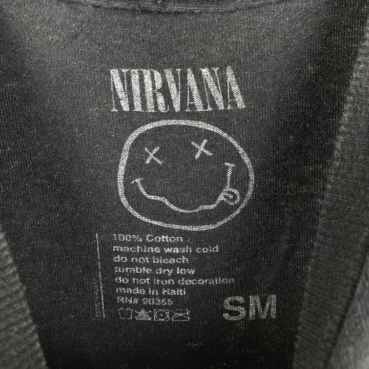 NIRVANA Nirvana Band T-shirt Band T Men's S size cotton black type Vintage Second Hand