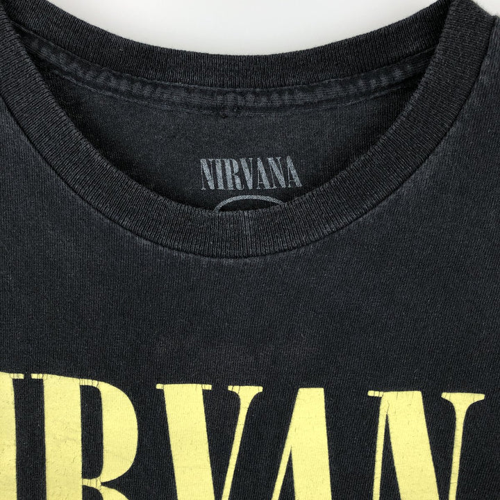 NIRVANA Nirvana Band T-shirt Band T Men's S size cotton black type Vintage Second Hand