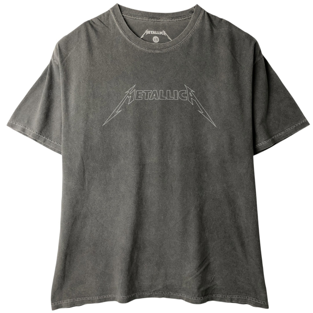 METALLICA Metallica Band T-shirt Band T Men's L size cotton Charcoal Vintage Second Hand
