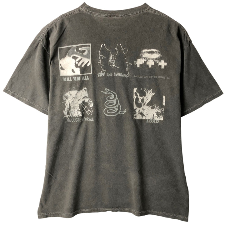 METALLICA Metallica Band T-shirt Band T Men's L size cotton Charcoal Vintage Second Hand