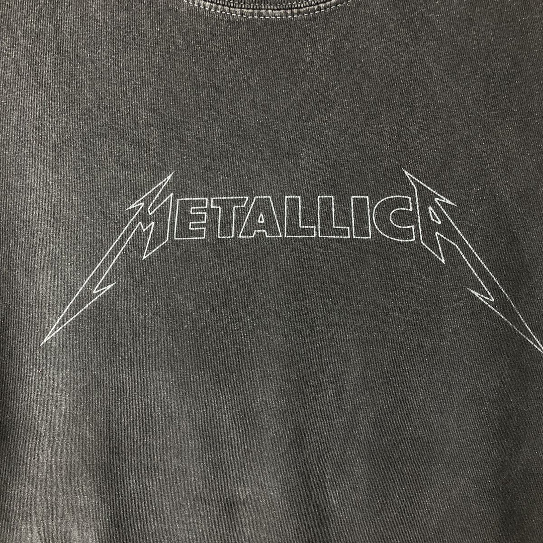 METALLICA Metallica Band T-shirt Band T Men's L size cotton Charcoal Vintage Second Hand