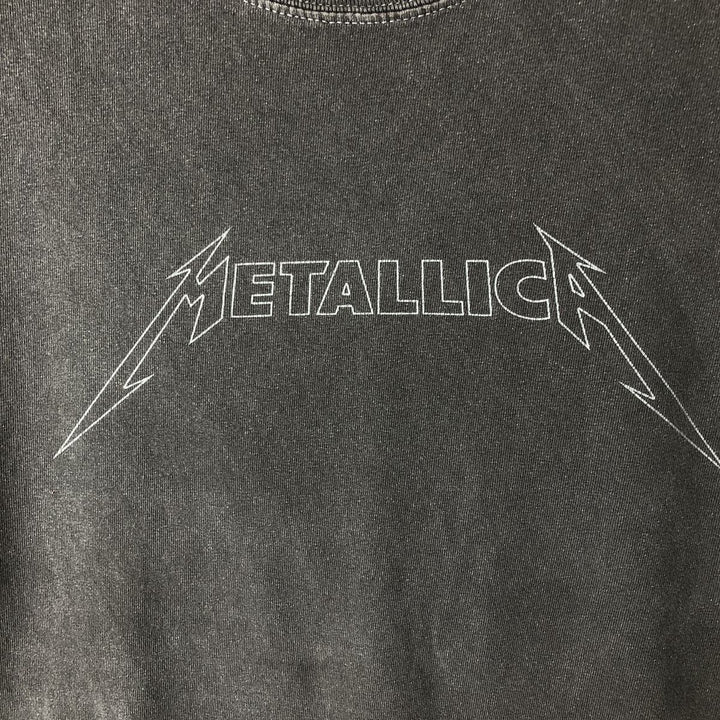 METALLICA Metallica Band T-shirt Band T Men's L size cotton Charcoal Vintage Second Hand