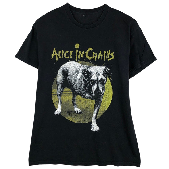 ALICE IN CHAINS (Alice in Chains) Dog Pattern Band T-Shirt, Men's XL Equivalent unclear black type Vintage Second Hand