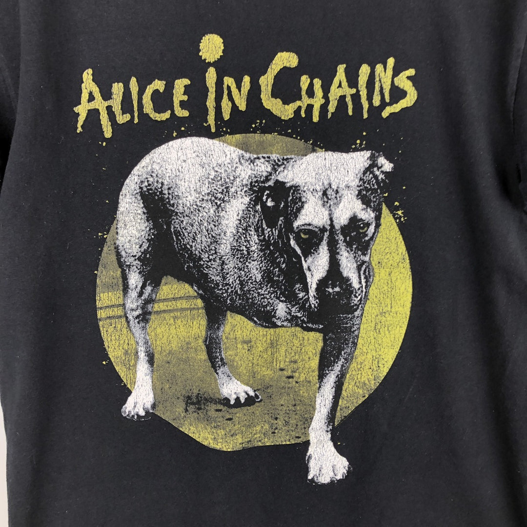 ALICE IN CHAINS (Alice in Chains) Dog Pattern Band T-Shirt, Men's XL Equivalent unclear black type Vintage Second Hand