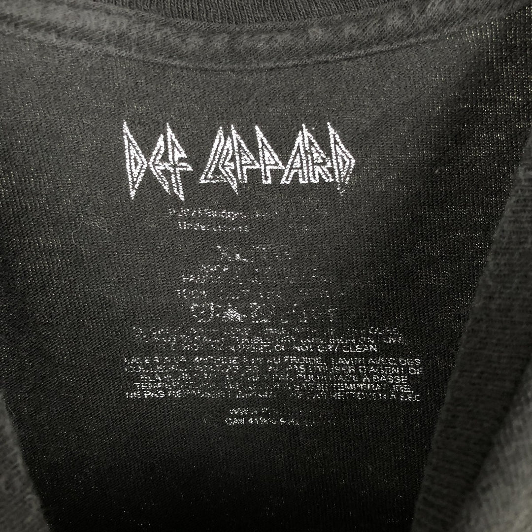 DEF LEPPARD Def Leppard Leopard Pattern Band T-shirt Band Tee Men's XL equivalent unclear black type Vintage Second Hand