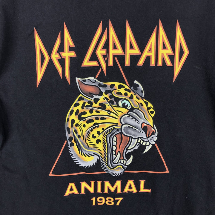 DEF LEPPARD Def Leppard Leopard Pattern Band T-shirt Band Tee Men's XL equivalent unclear black type Vintage Second Hand