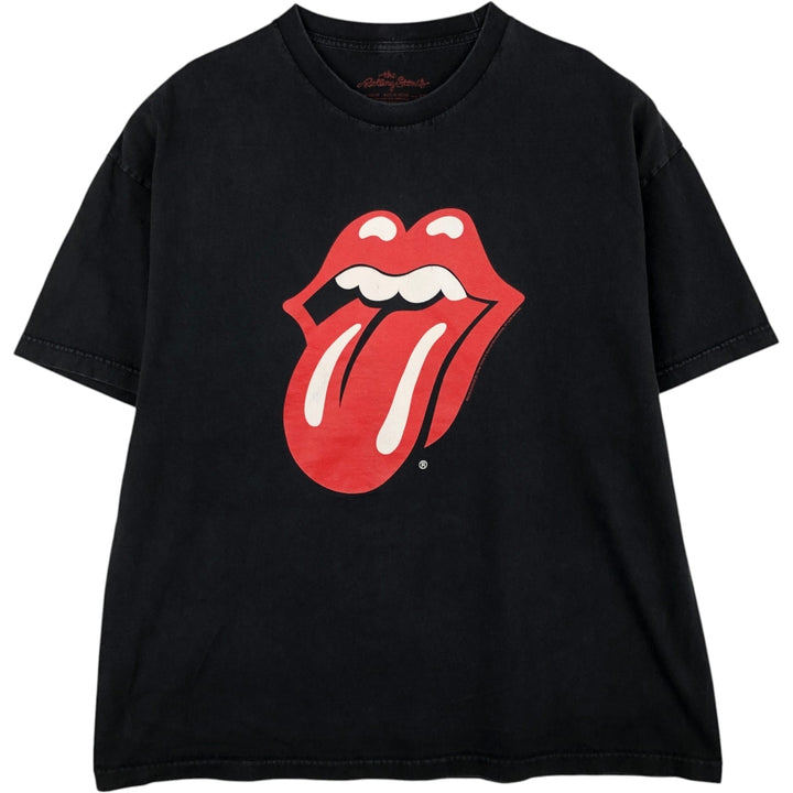 The Rolling Stones Band T-Shirt, Men's XXL cotton black type Vintage Second Hand