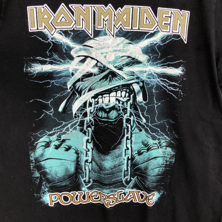 BAY ISLAND IRON MAIDEN Band T-shirt (Men's size M) cotton black type Vintage Second Hand