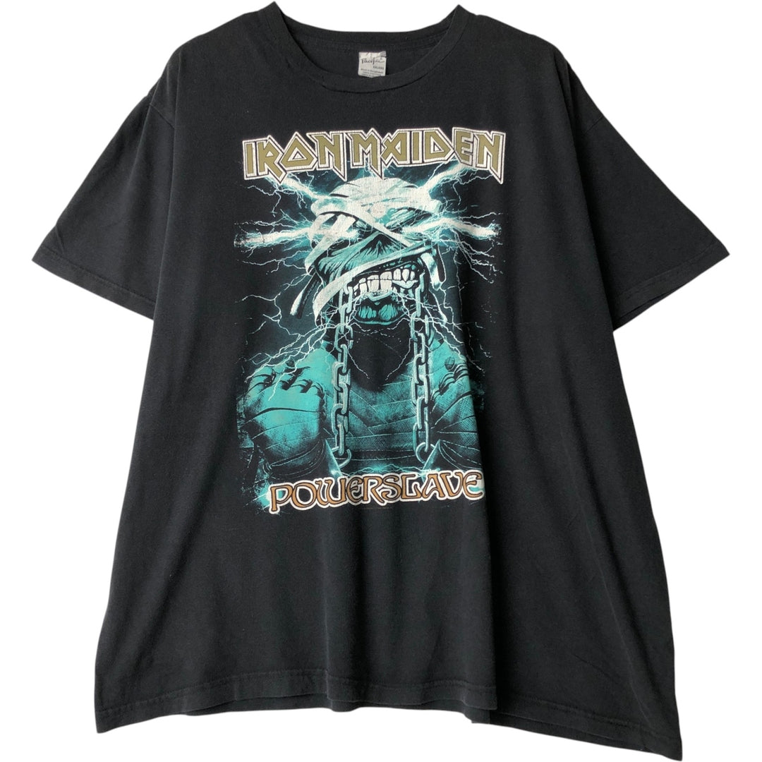 PACIFIC IRON MAIDEN Band T-shirt (Men's XXL equivalent) cotton black type Vintage Second Hand