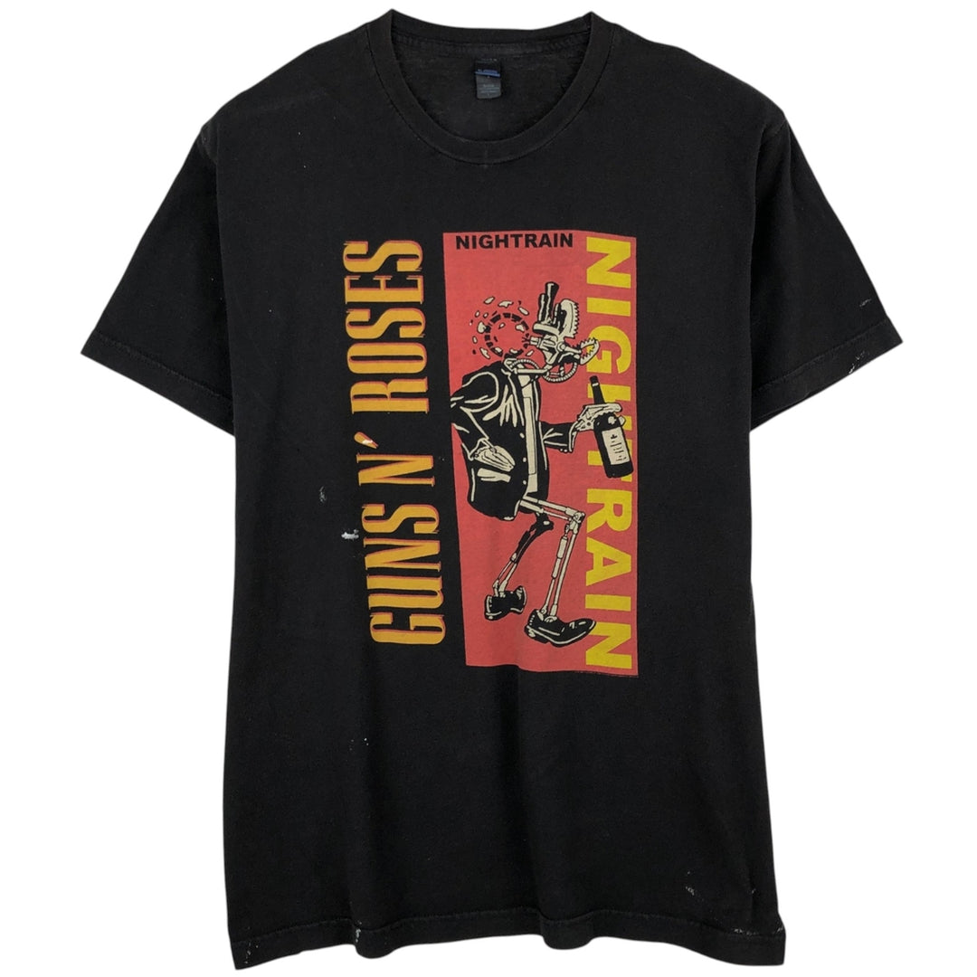 GUNS N' ROSES Guns N' Roses Band T-shirt Band T Men's L size cotton black type Vintage Second Hand