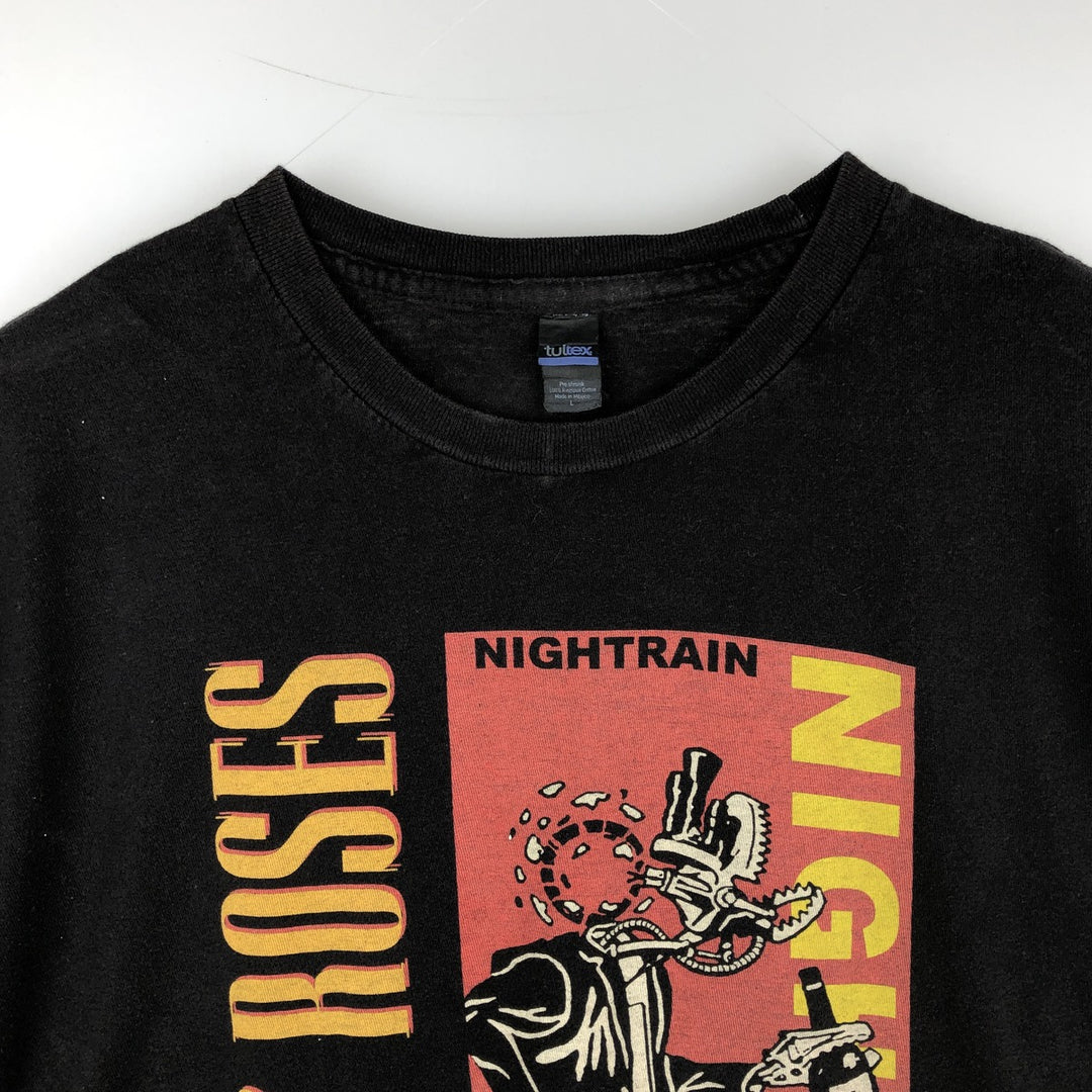 GUNS N' ROSES Guns N' Roses Band T-shirt Band T Men's L size cotton black type Vintage Second Hand
