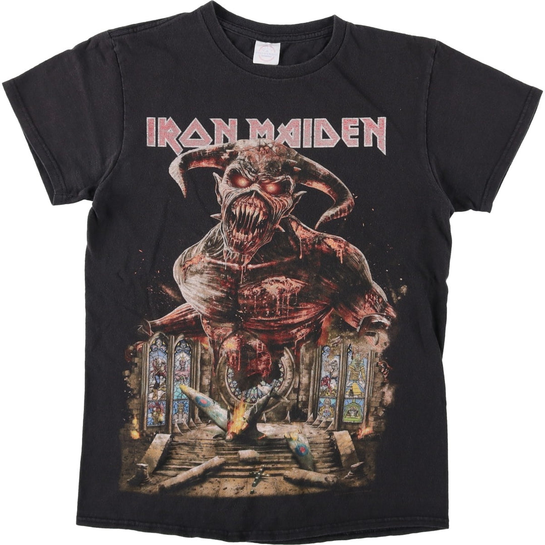 DELTA IRON MAIDEN Band T-shirt (Men's size S) unclear black type Vintage Second Hand
