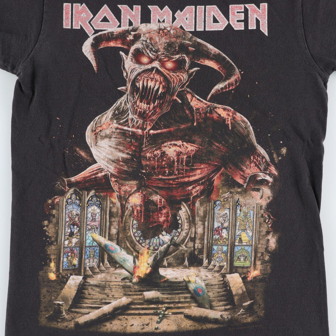 DELTA IRON MAIDEN Band T-shirt (Men's size S) unclear black type Vintage Second Hand