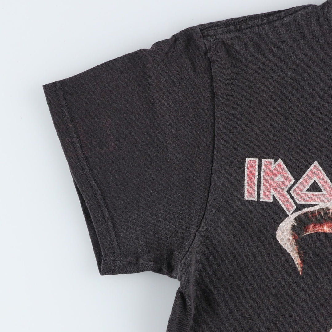 DELTA IRON MAIDEN Band T-shirt (Men's size S) unclear black type Vintage Second Hand