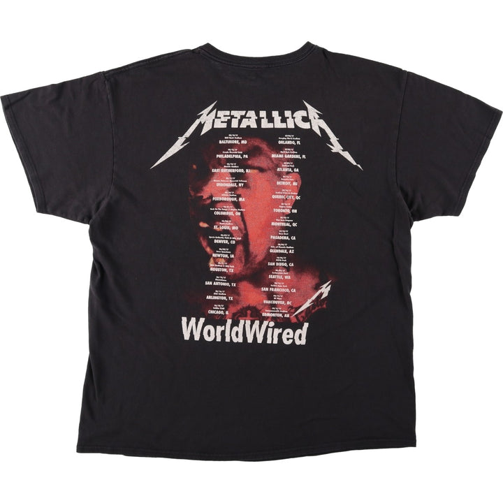 METALLICA Metallica Band T-shirt Band T Men's XL size cotton black type Vintage Second Hand