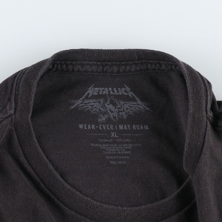 METALLICA Metallica Band T-shirt Band T Men's XL size cotton black type Vintage Second Hand