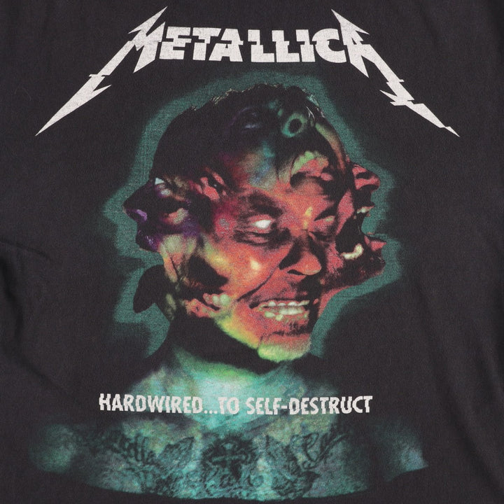 METALLICA Metallica Band T-shirt Band T Men's XL size cotton black type Vintage Second Hand
