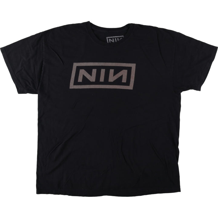 NINE INCHI NAILS Band T-shirt (Men's XL equivalent) cotton black type Vintage Second Hand