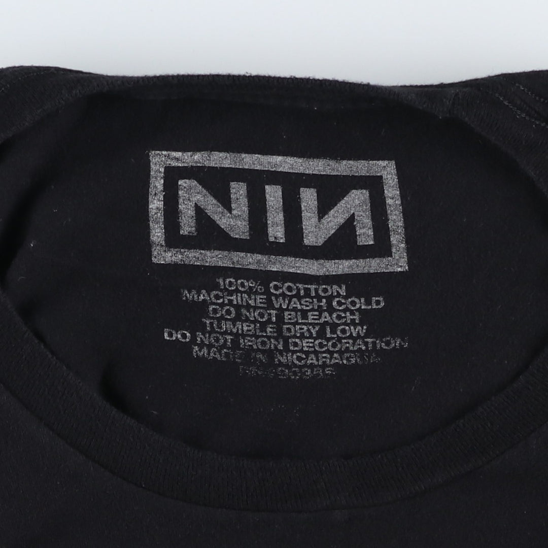 NINE INCHI NAILS Band T-shirt (Men's XL equivalent) cotton black type Vintage Second Hand