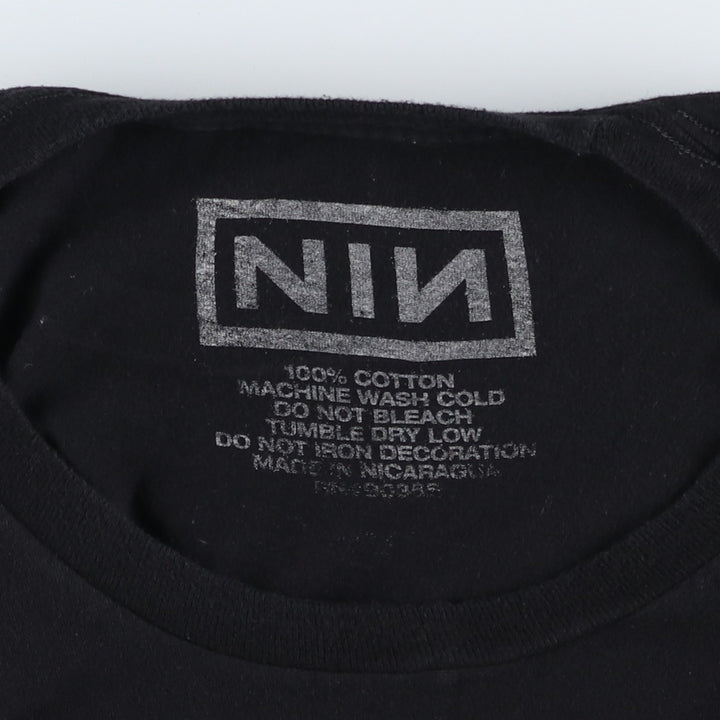 NINE INCHI NAILS Band T-shirt (Men's XL equivalent) cotton black type Vintage Second Hand