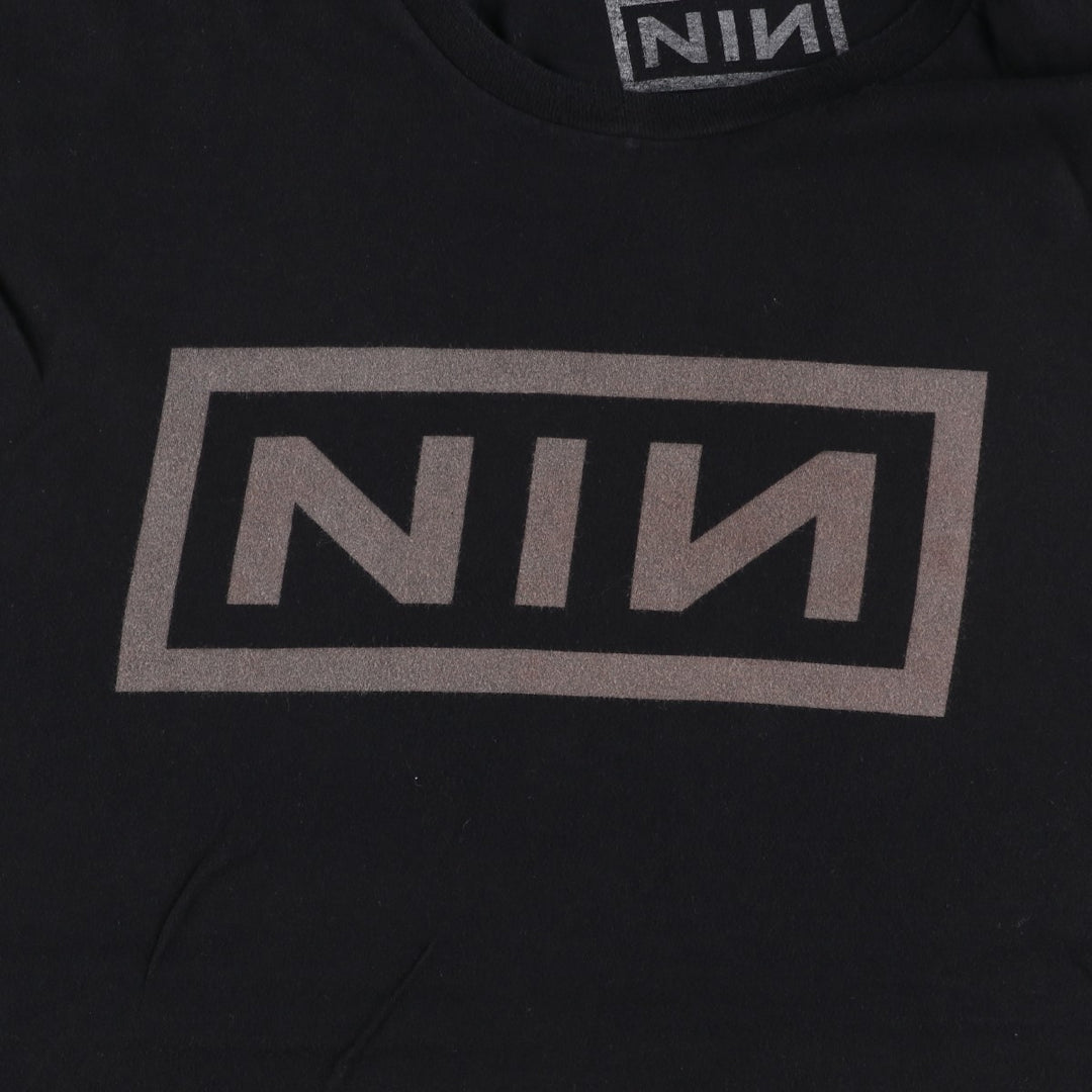 NINE INCHI NAILS Band T-shirt (Men's XL equivalent) cotton black type Vintage Second Hand